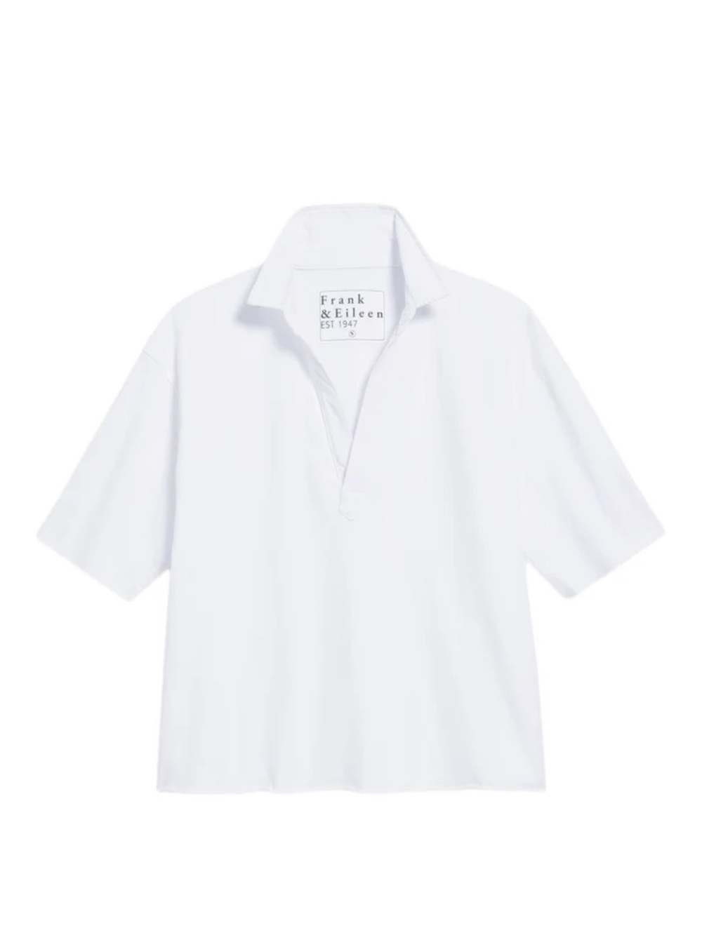 Frank & Eileen Patty Short-Sleeve Popover Henley in White
